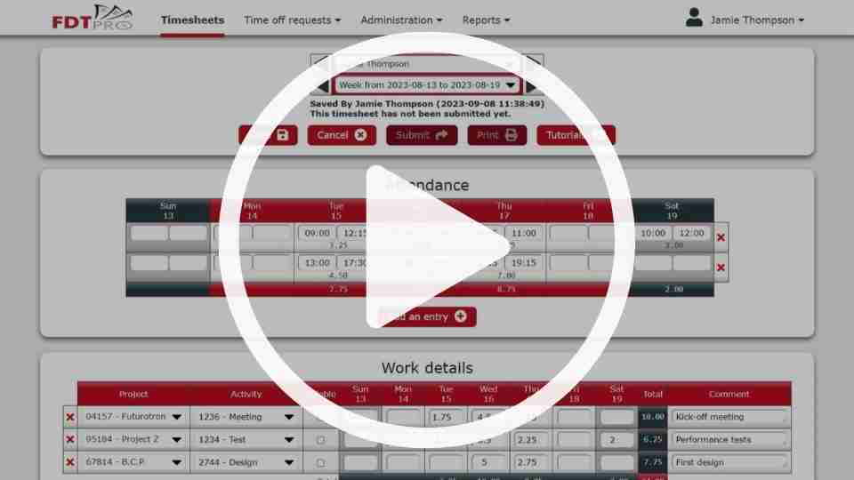Freeman Timesheet FDTpro - Online Timesheet Management Software